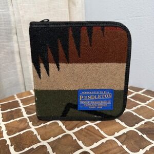 Pendleton 12 Disc CD Case Wool Southwestern Aztec Geometric Multicolor Zip